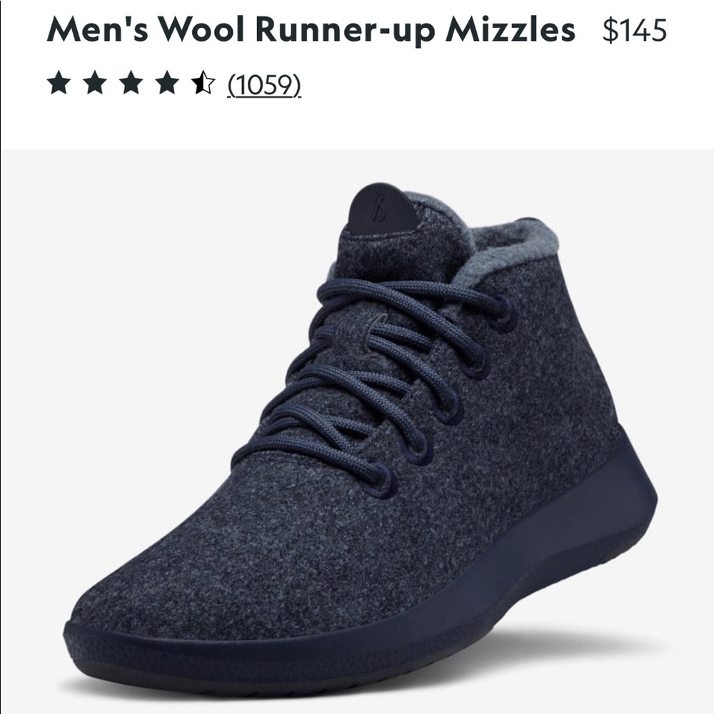 Limited edition Men’s Woll Runner-up Mizzles Savanna Night (Navy Sole)